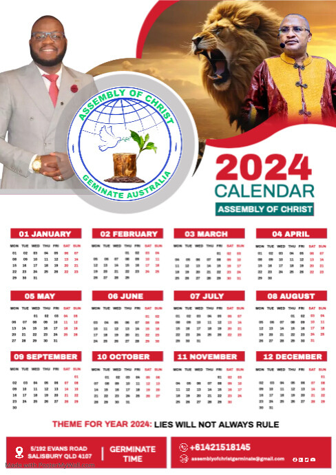 Church Calendar Template (1) | PosterMyWall