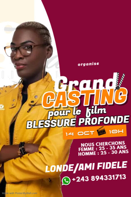 Cast Introduction Posters Movie Actor Casting Call Flyer Template | PosterMyWall