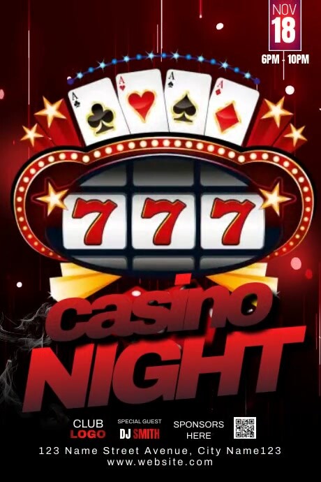 Póster de 777 Casino con diseño nocturno