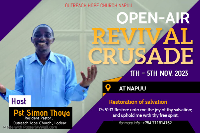 Revival crusade Poster template