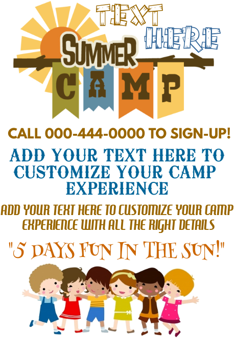 customizable design templates for children postermywall daycare spring break flyer