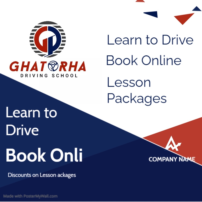 car driving school instagram post banner temp PosterMyWall