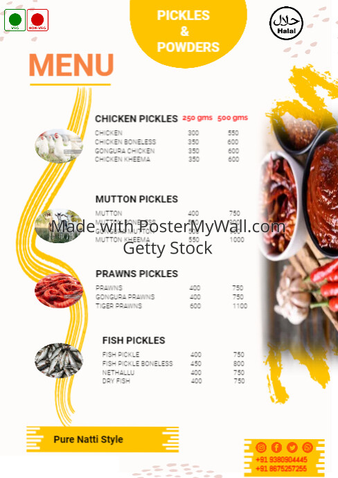 Pickles Menu PosterMyWall