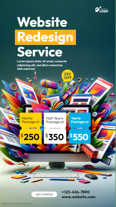 Website Design Service Ad Template