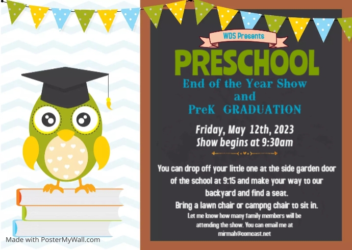 Copy of Preschool graduation party invitation | PosterMyWall