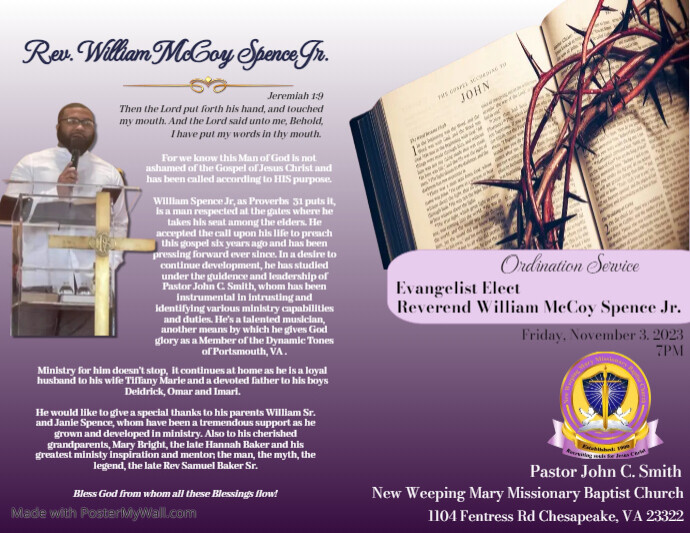 Ordination Service (1) | PosterMyWall