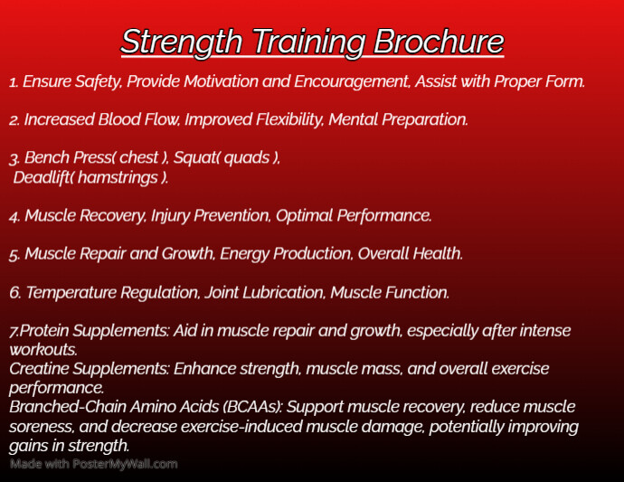 Copy of strength training brochure | PosterMyWall
