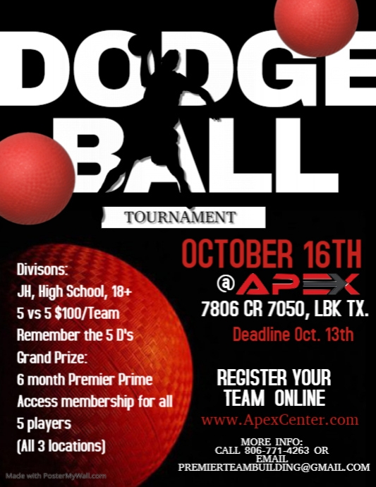 Dodgeball Tournament PosterMyWall