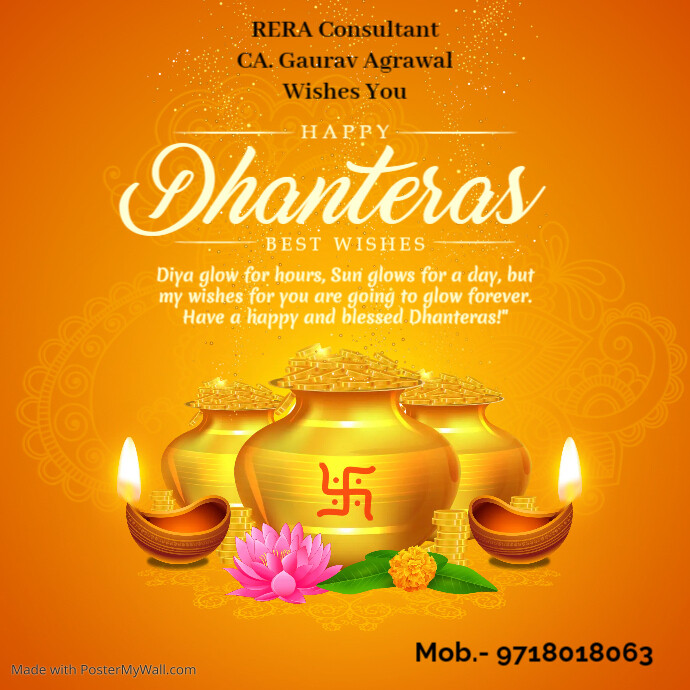 Dhanteras Best Wishes Post Template