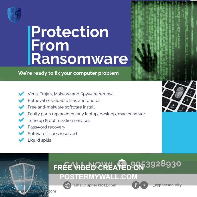 Malware Poster Examples Malware removal services instagram facebook | PosterMyWall
