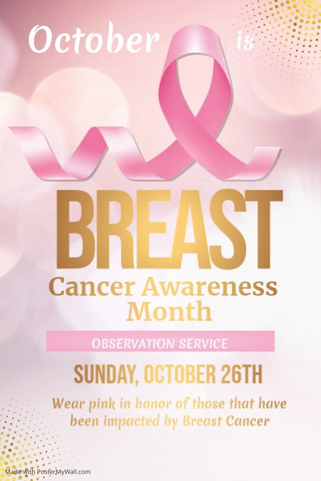 Copy of breast cancer, pink ribbon day | PosterMyWall