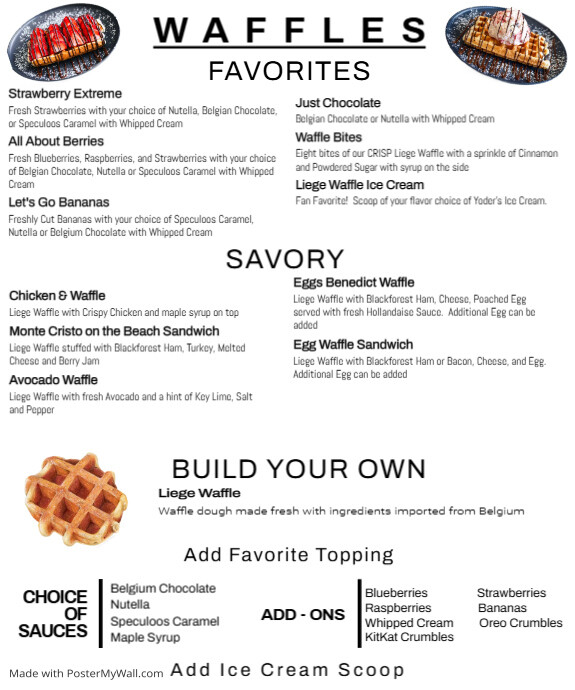 Waffle Menu Board | PosterMyWall