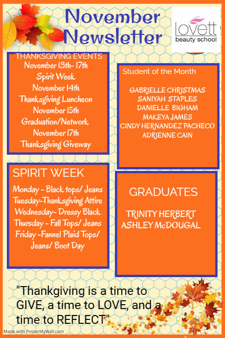 Newsletter, November newsletter | PosterMyWall