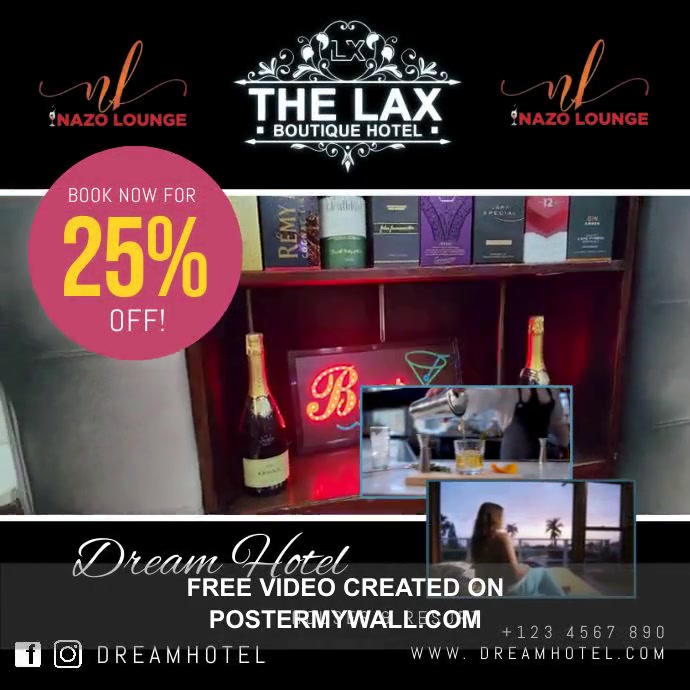 Dream Hotel Promo Elegant Instagram video PosterMyWall