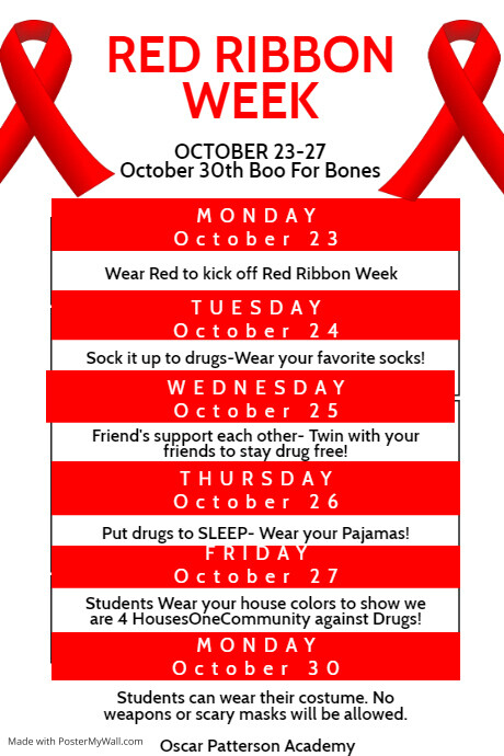 Red Ribbon week Flyer Design Template | PosterMyWall