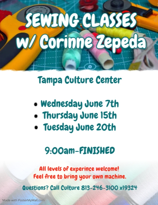 Sewing Crafting Class Flyer PosterMyWall
