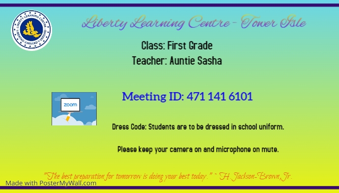 Daycare child learning center business card template