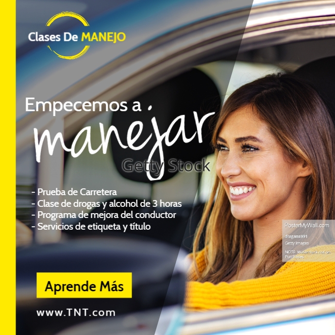Spanish driving classes advertisement PosterMyWall