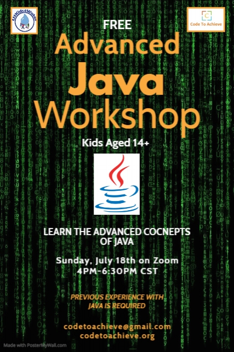 Copy of Java Workshop | PosterMyWall