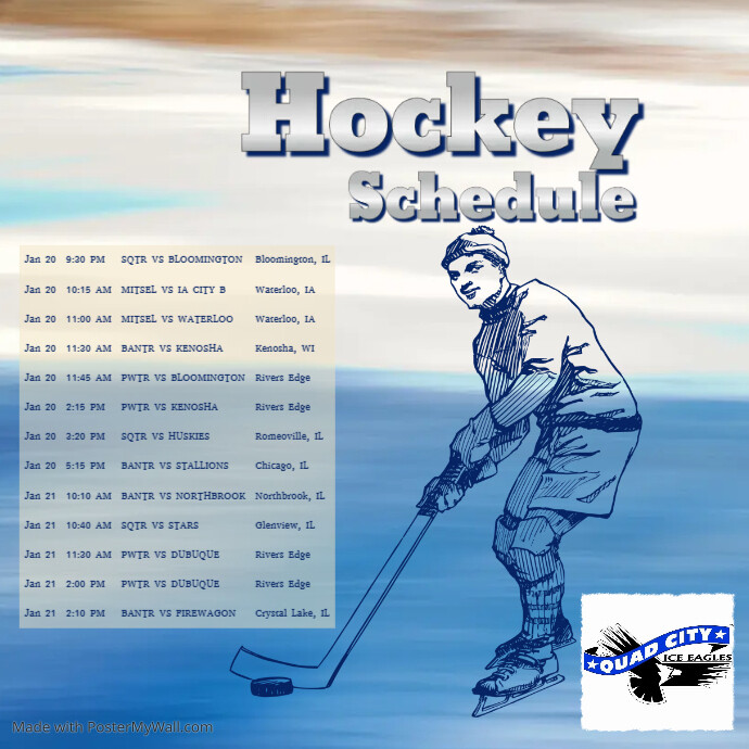 Hockey Schedule PosterMyWall