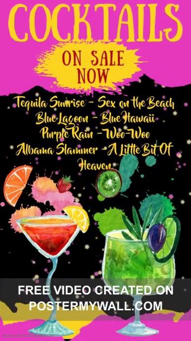 Copy of Copy of Cocktails Ad Promo Template | PosterMyWall