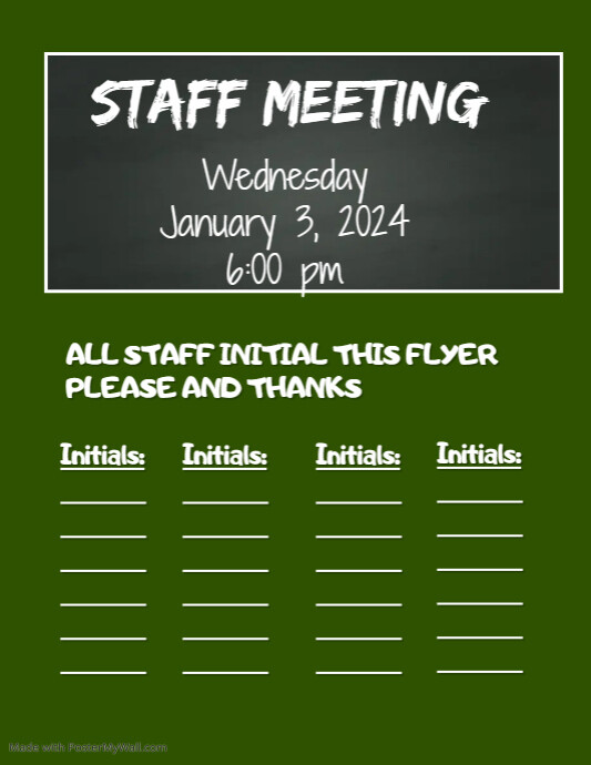 Faculty Meeting Agenda PosterMyWall