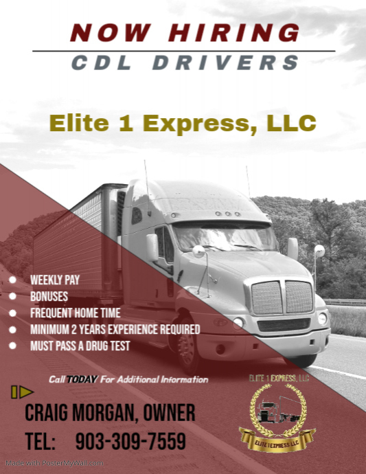 Copy of CDL Driver Hiring Poster Team building | PosterMyWall