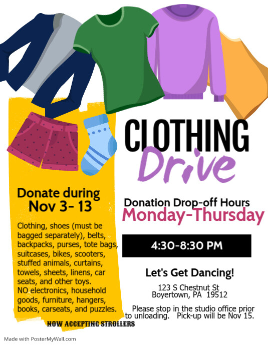 Clothing Drive Flyer PosterMyWall