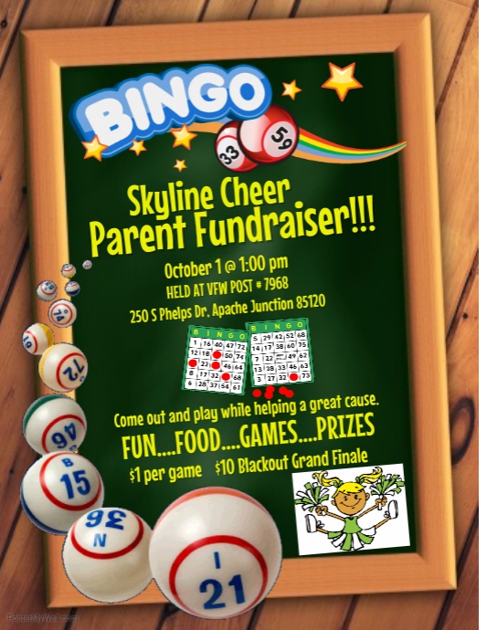 Copy of School Bingo Fundraiser PosterMyWall