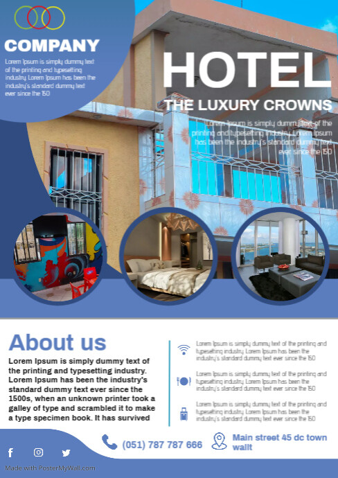 Hotel promotional template A4