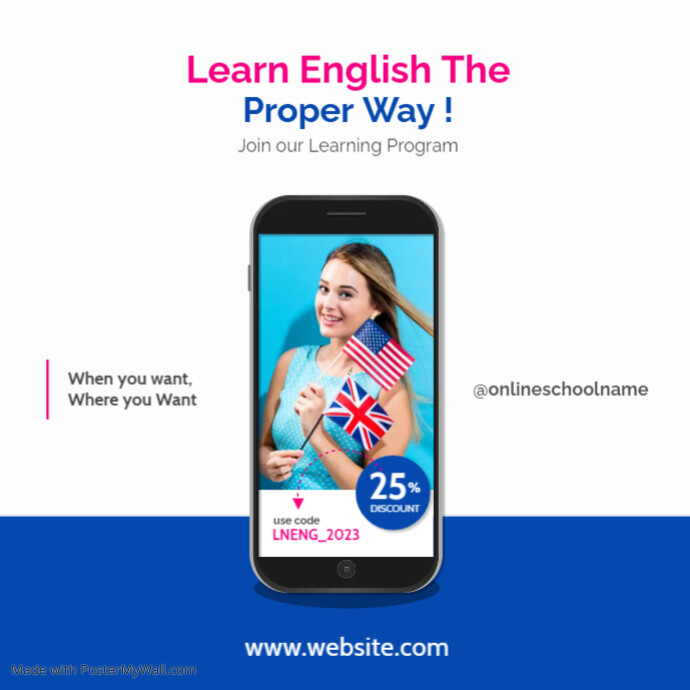 Learn English the proper way online instagram