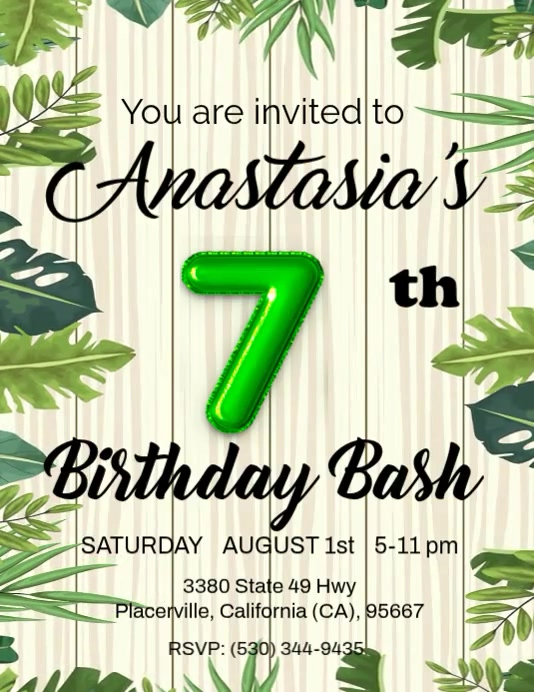 Copy of 7th birthday | PosterMyWall