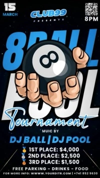 8 Ball Pool Tournament Instagram Story template