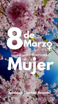 8 de marzo Día Internacional de la Mujer Pantalla Digital (9:16) template