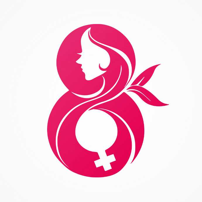 8 March International Women's Day Logo template