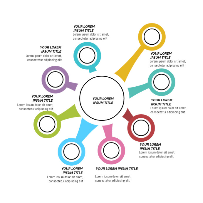 8 points Infographic template design Instagram Post