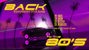 Purple 80s Retro Club Night Facebook-covervideo Template