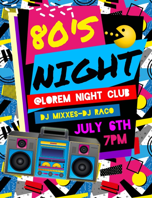 80'S Night Flyer PosterMyWall