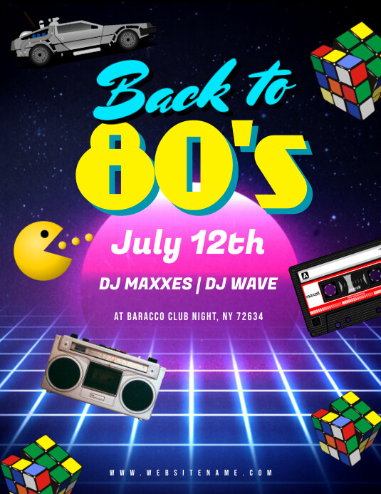 Copy of 80's Night Flyer PosterMyWall