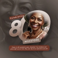 80 birthday Message Instagram template