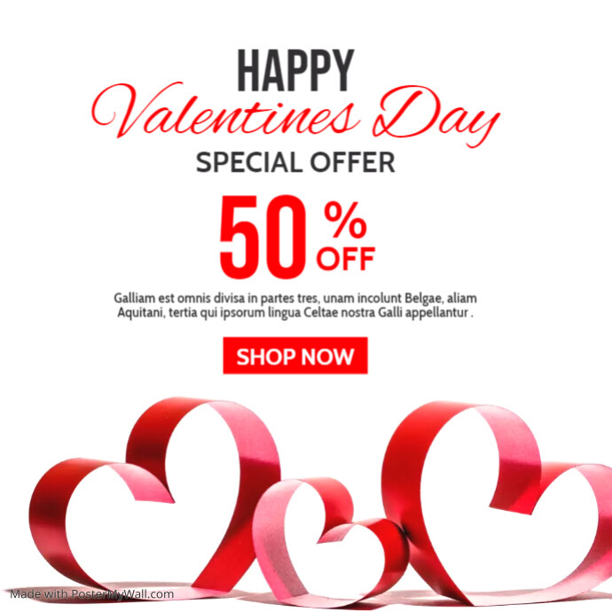 happy valentines day special offer template d