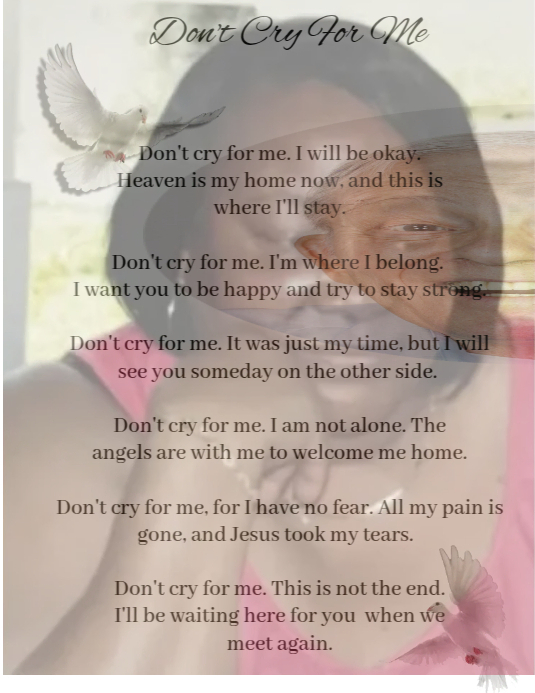 Funeral Announcement Card | PosterMyWall