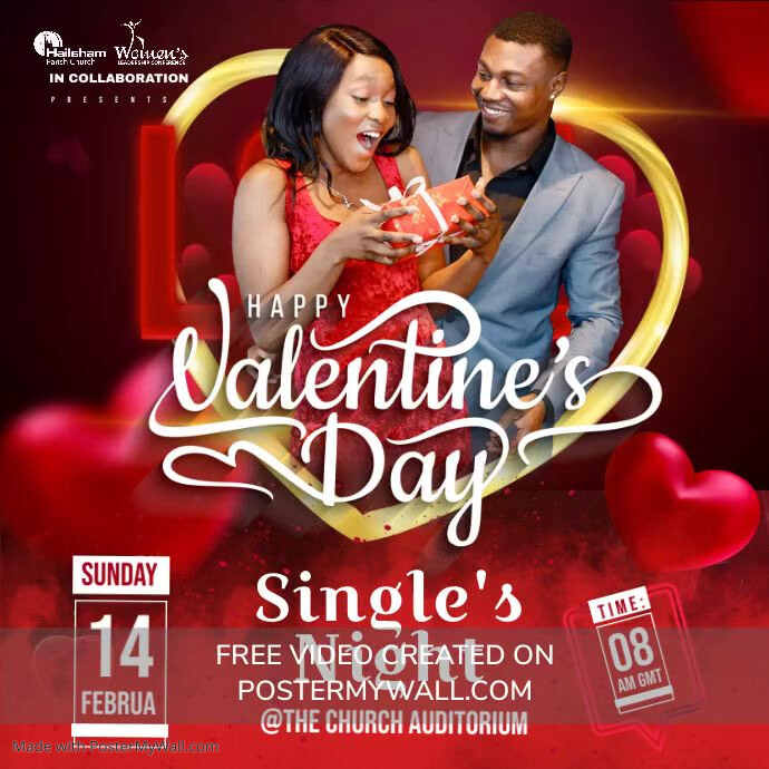 Valentine's Church flyer