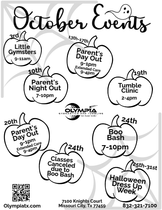 October Events Handout | PosterMyWall