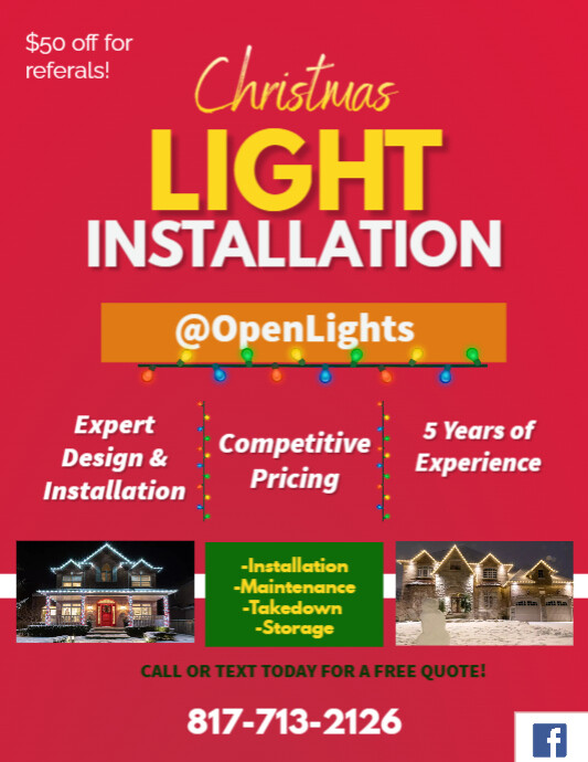 Christmas Light Installation Flyer PosterMyWall Christmas Light Installation Flyer PosterMyWall