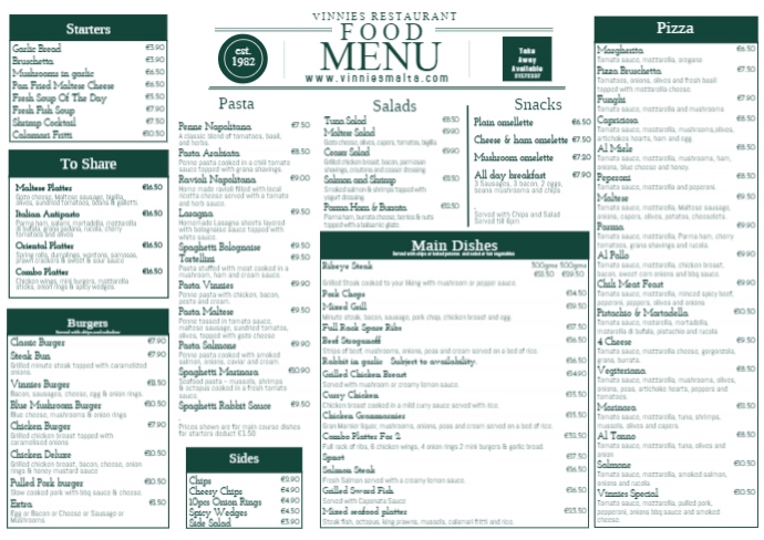 Copy of Copy of Copy of Copy of Menu | PosterMyWall