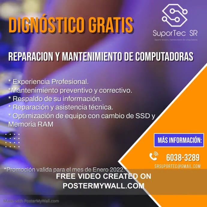 Copia de Computer Service & Repairs Video Ad Square (1:1) template