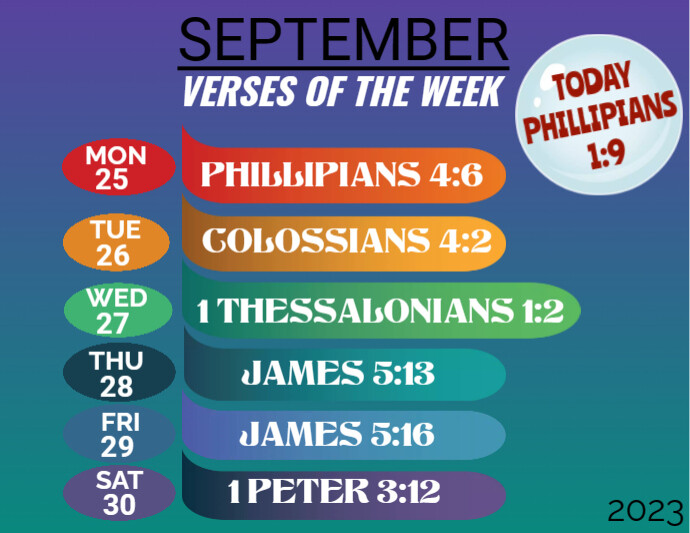 WEEKLY VERSES 9/24-9/30 | PosterMyWall