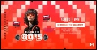 80s 90s Party Facebook Cover Event template
