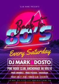 80s Flyer A5 template